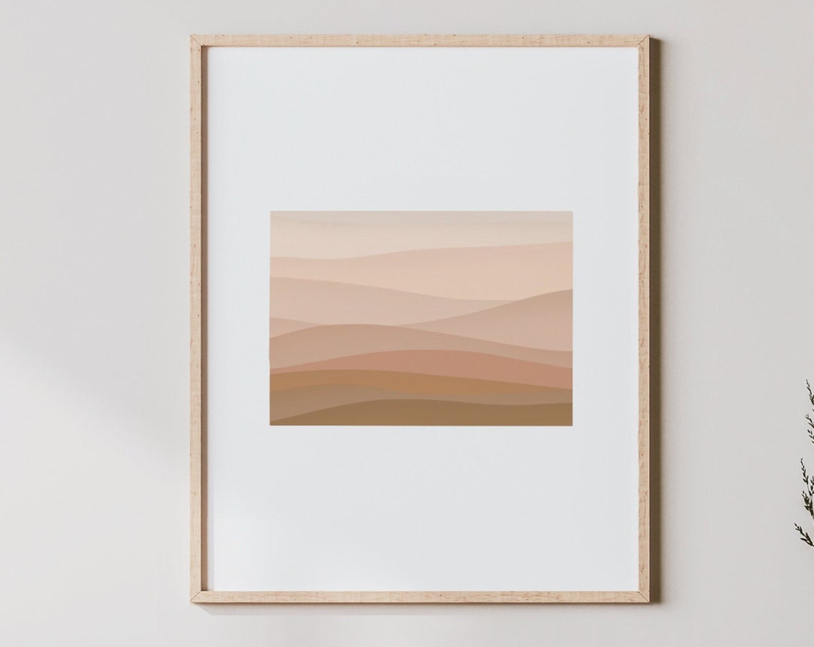 Colorado Boho Abstract Desert Dunes Earth Tones Minimalist Art Print