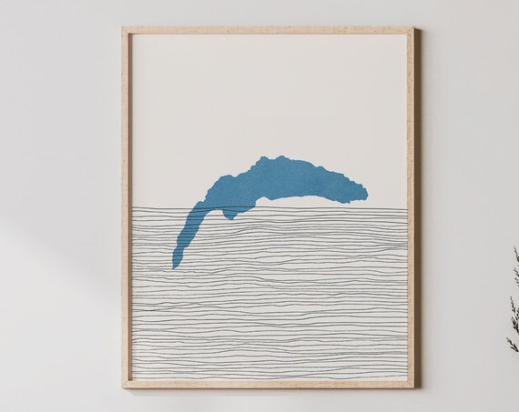Lake Geneva Art France Swtizerland Boho Travel Poster Minimalist Print Map Artwork