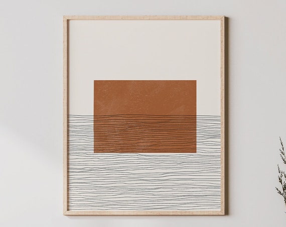 Colorado Boho Mid-Century State Map Art Print