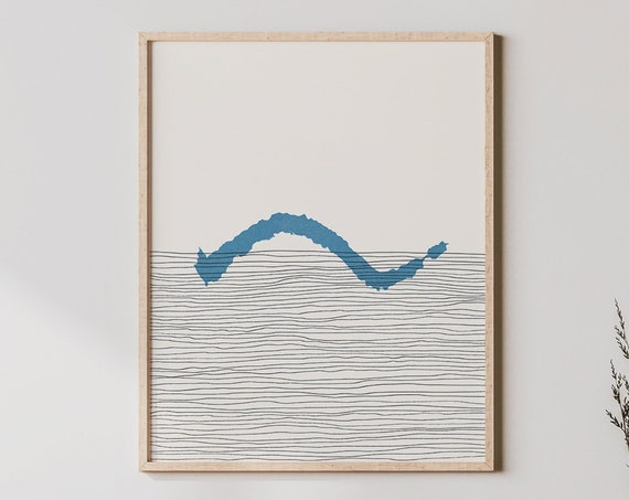 Minnewanka Lake Art Canada Boho Travel Poster Minimalist Print Map Artwork