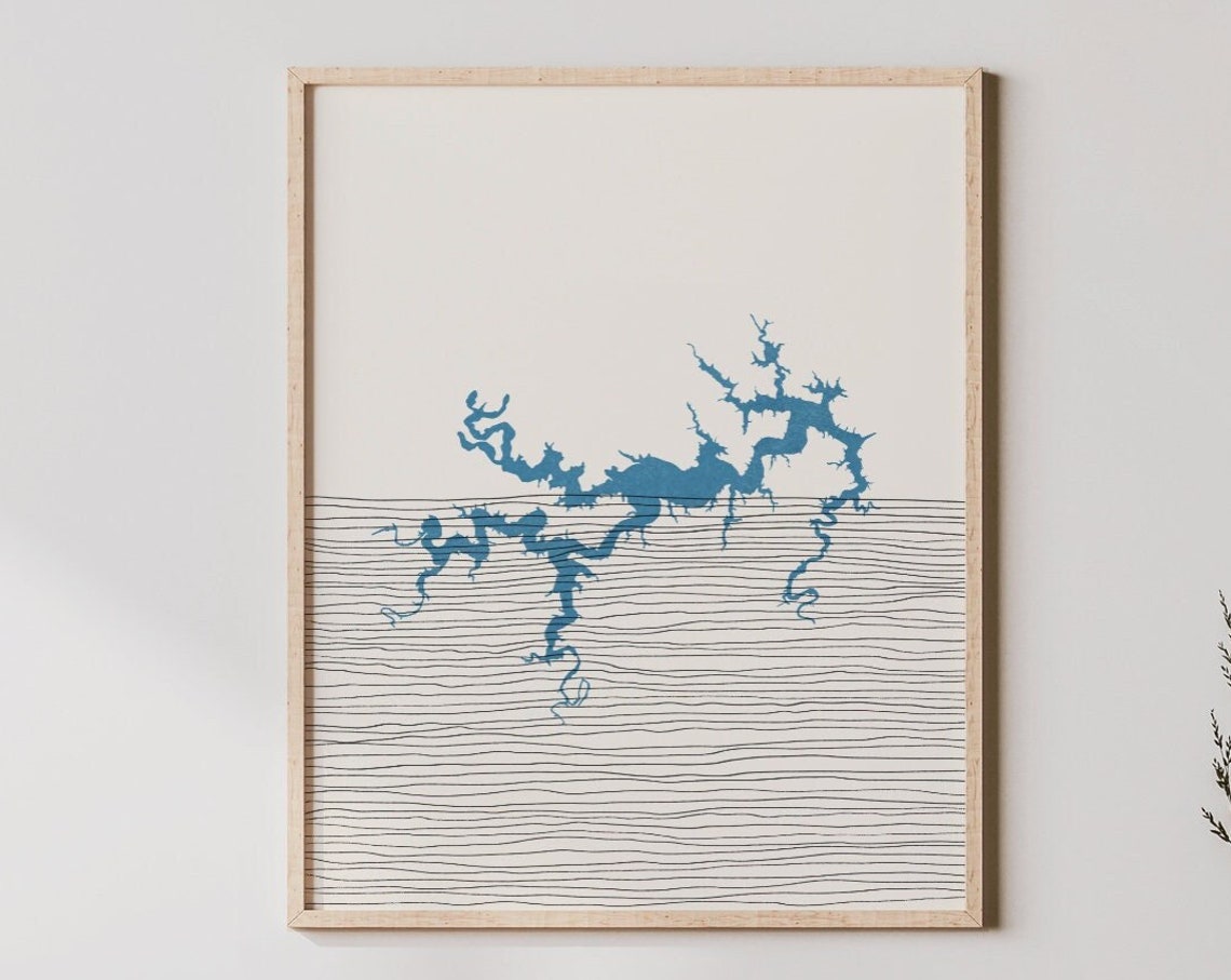 Mark Twain Lake Missouri State Outline Map Minimalist Boho Poster