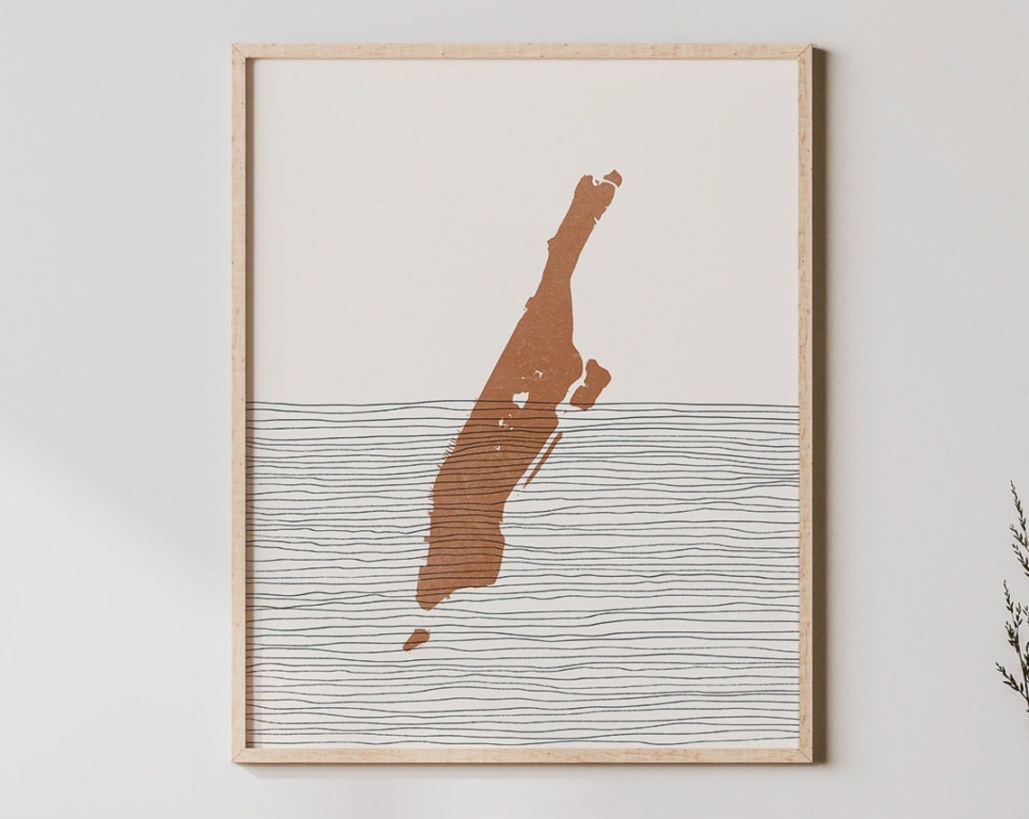 Manhattan New York Boho Art Prints Borough Map Print City Nyc