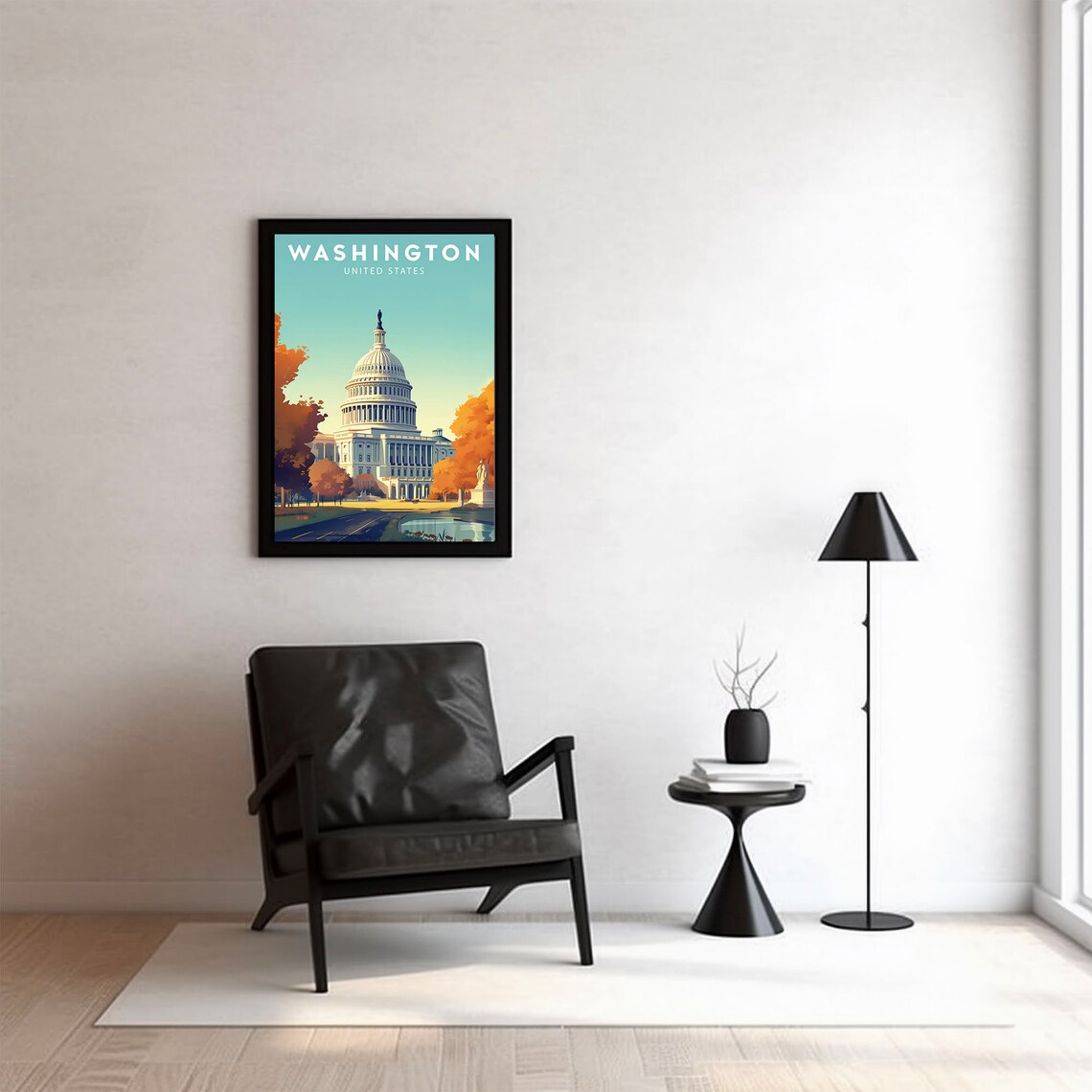 Washington DC Minimalist Travel Poster, USA - Image 2