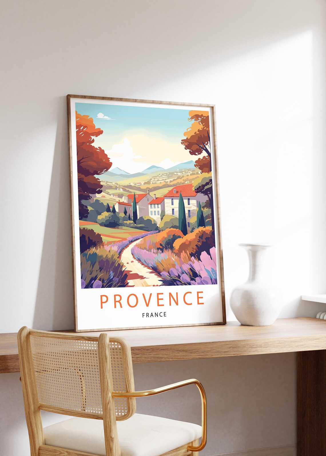 Provence France Lavender Fields Country Farmhouse Travel Poster - Image 2