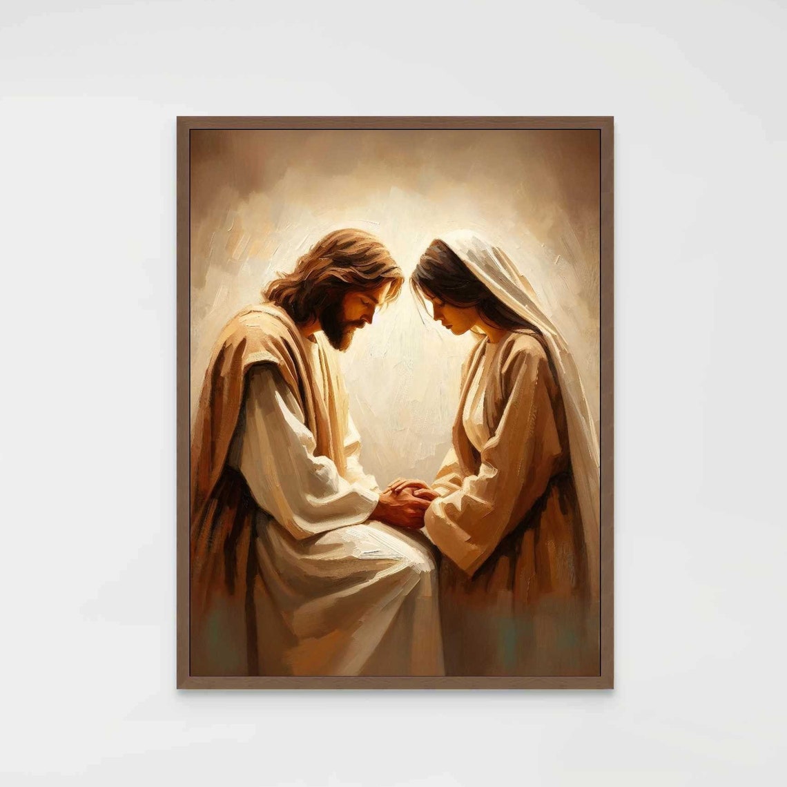 Comforted By Him, Jesus And Girl Christian Art