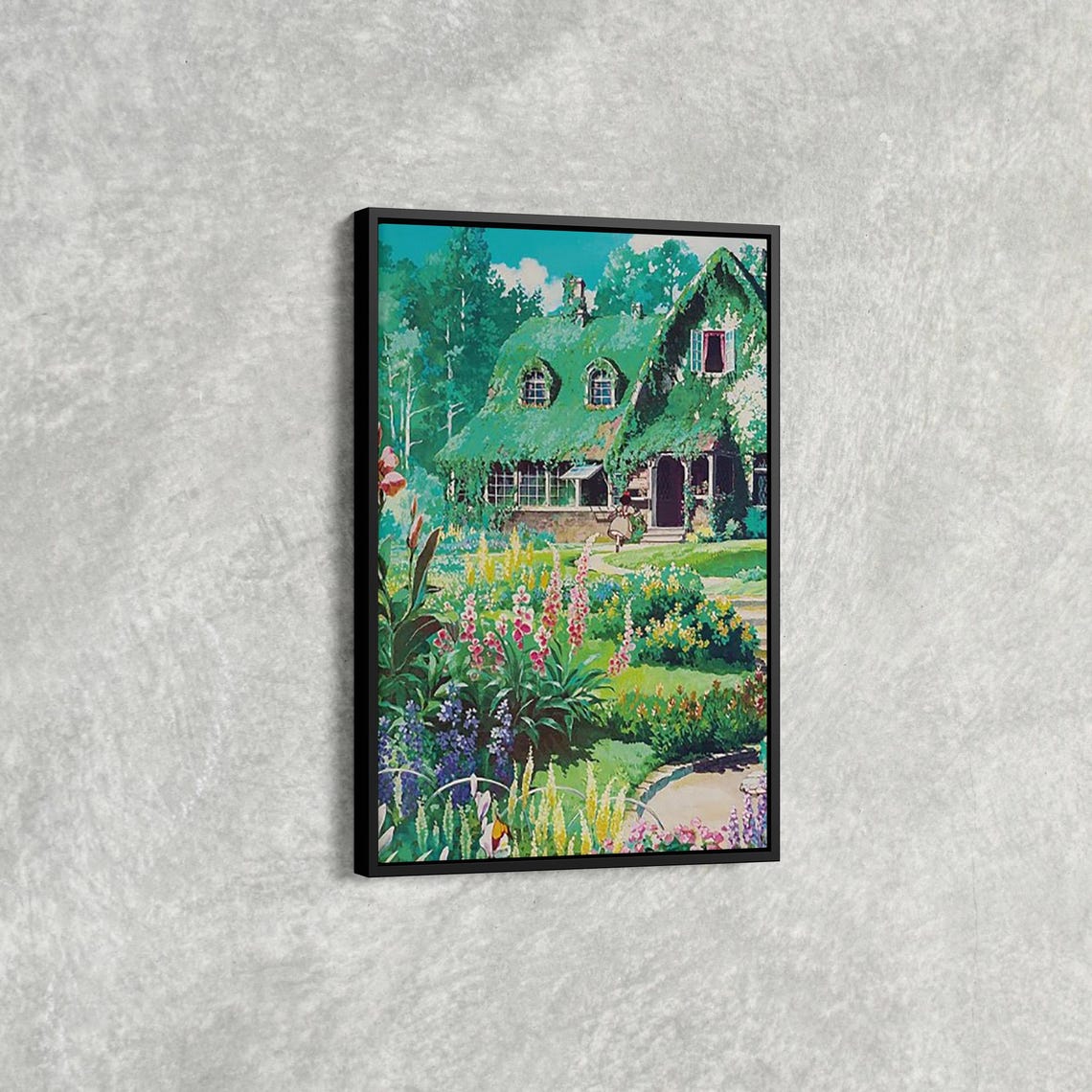 Kikis Delivery Service Cottage Flower Garden Anime Fan Print