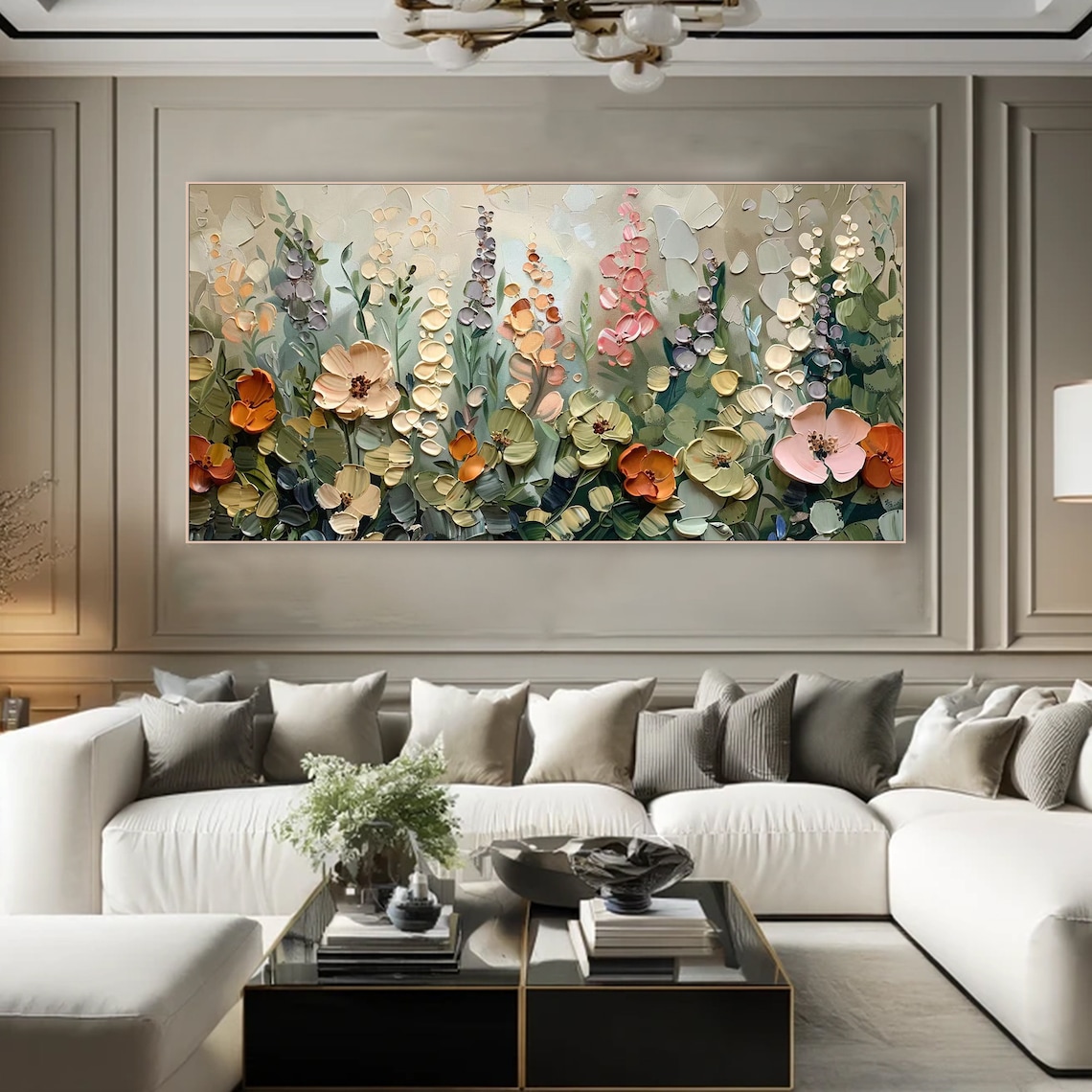 Textured Wildflower Abstract Art Print, Modern Botanical - Image 2