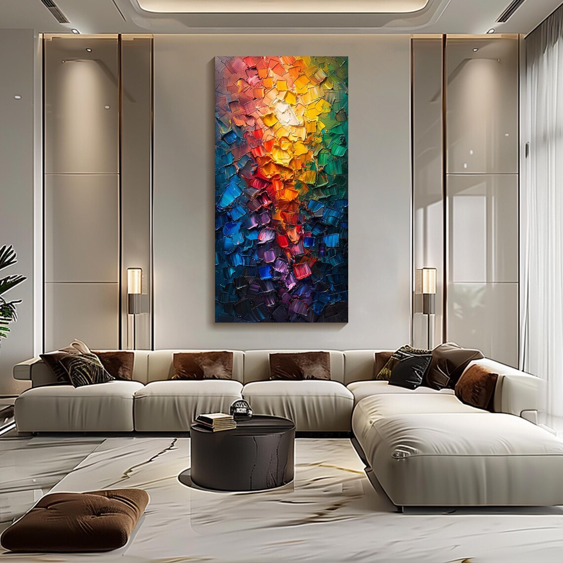 Abstract Impasto Art Print, Multicolored Modern Expressionist - Image 6