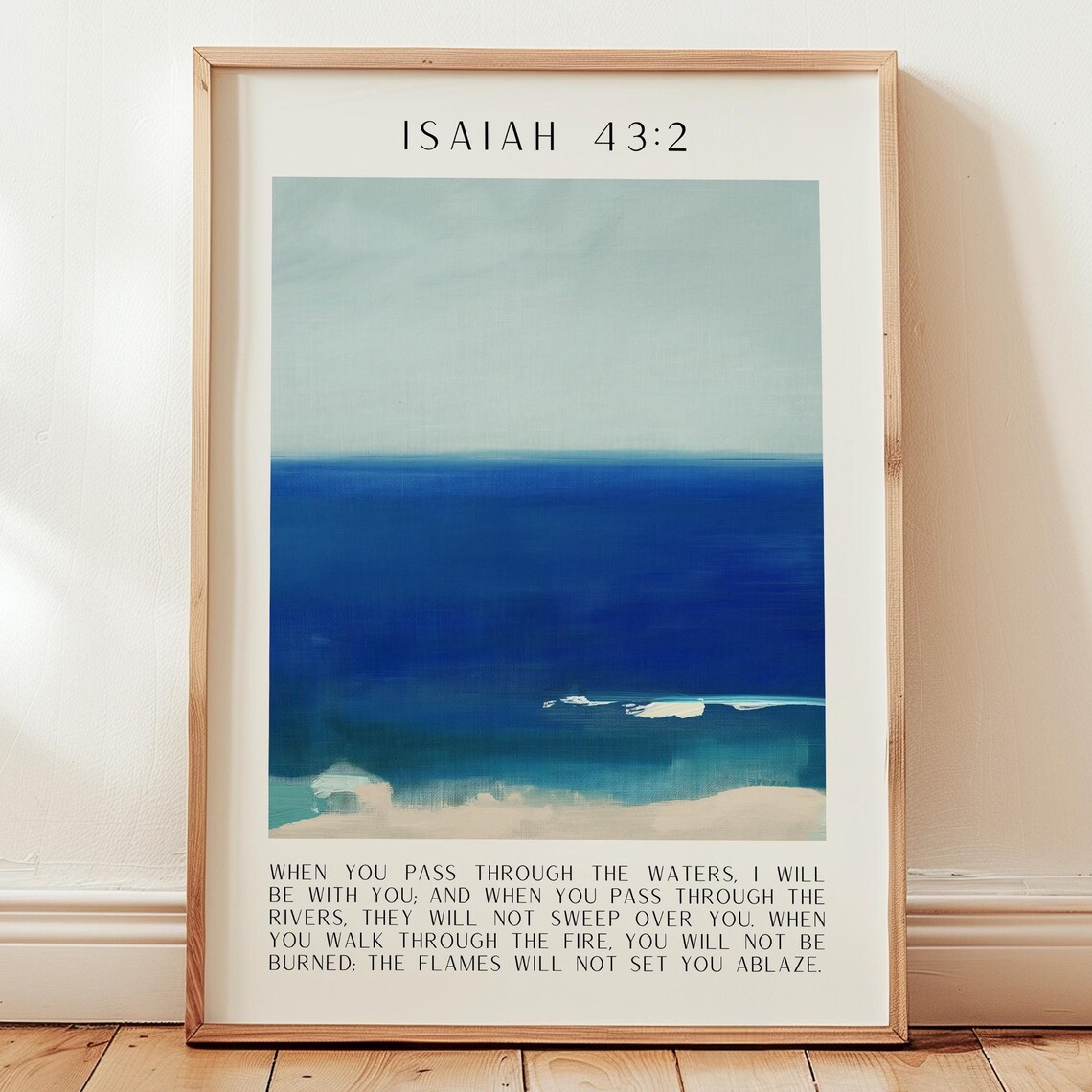 Scripture Wall Art Hanging With Coastal Room Decor For Christian Apartment Prayer Board Printables