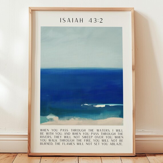 Scripture Wall Art Hanging With Coastal Room Decor For Christian Apartment Prayer Board Printables