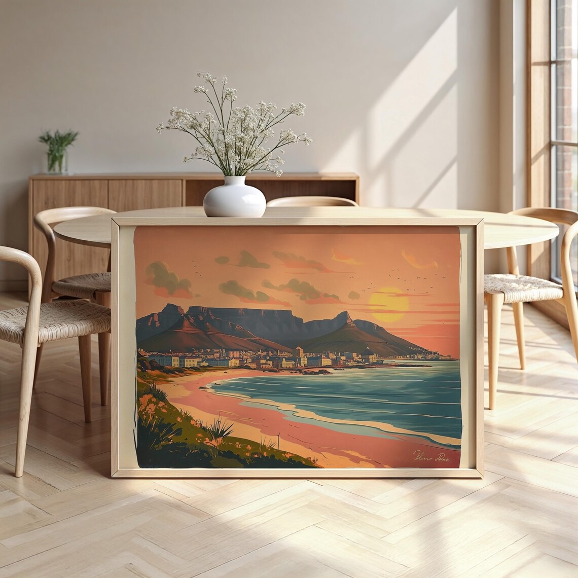 Cape Town Cityscape Framed Poster Luxurious Design Ready To Hang Art