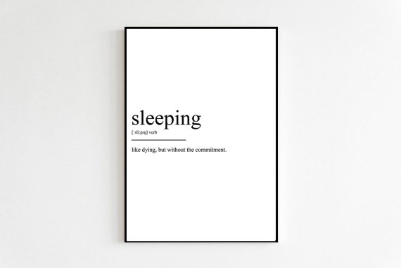 Funny Teen Bedroom Typography Quote Art Print