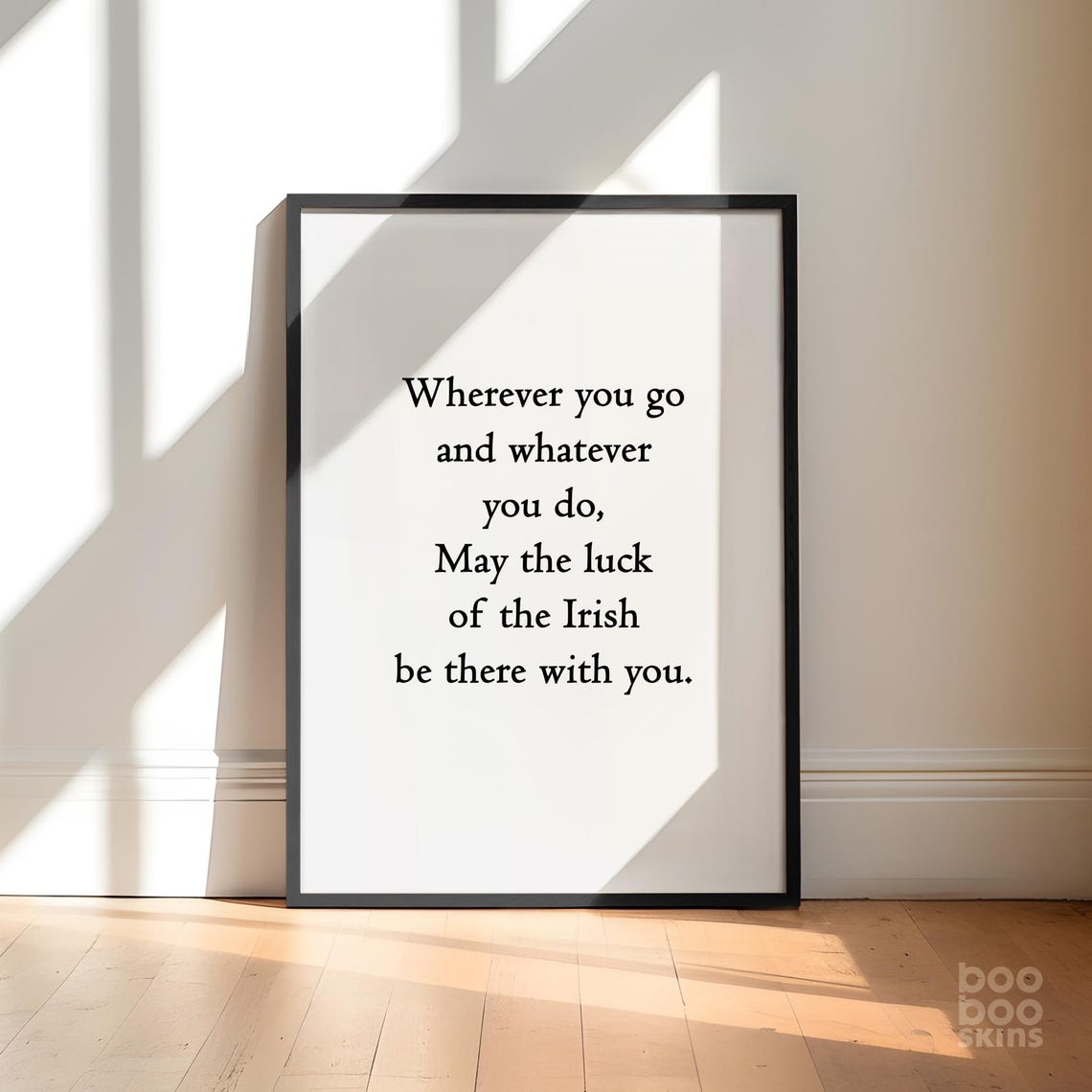 Luck of the Irish Blessing Quote Poster With Warm Good Wishes