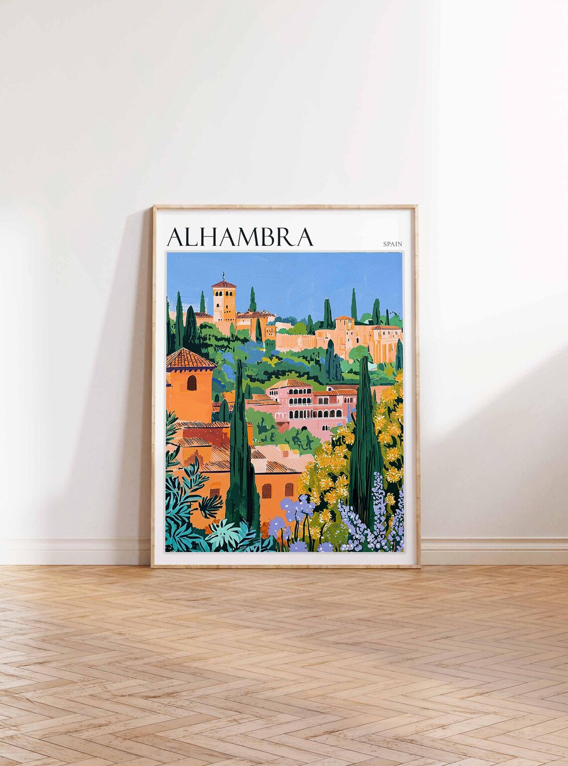 Alhambra Spain Travel Poster, European Decor - Image 3
