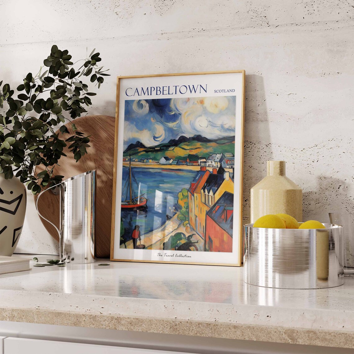 Campbeltown Travel Poster, Scotland Coastal Decor - Image 3