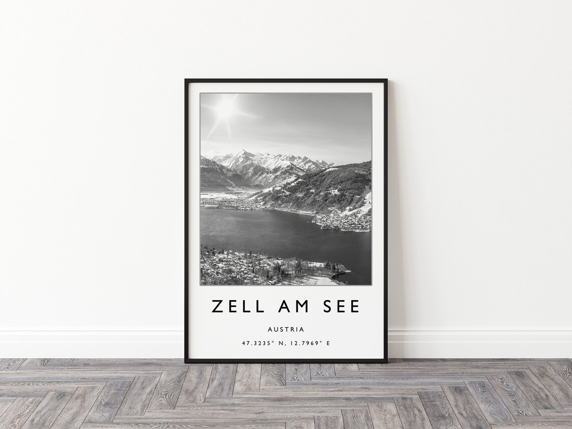 Zell Am See Skiing Travel Poster, Austria Travel - Image 2