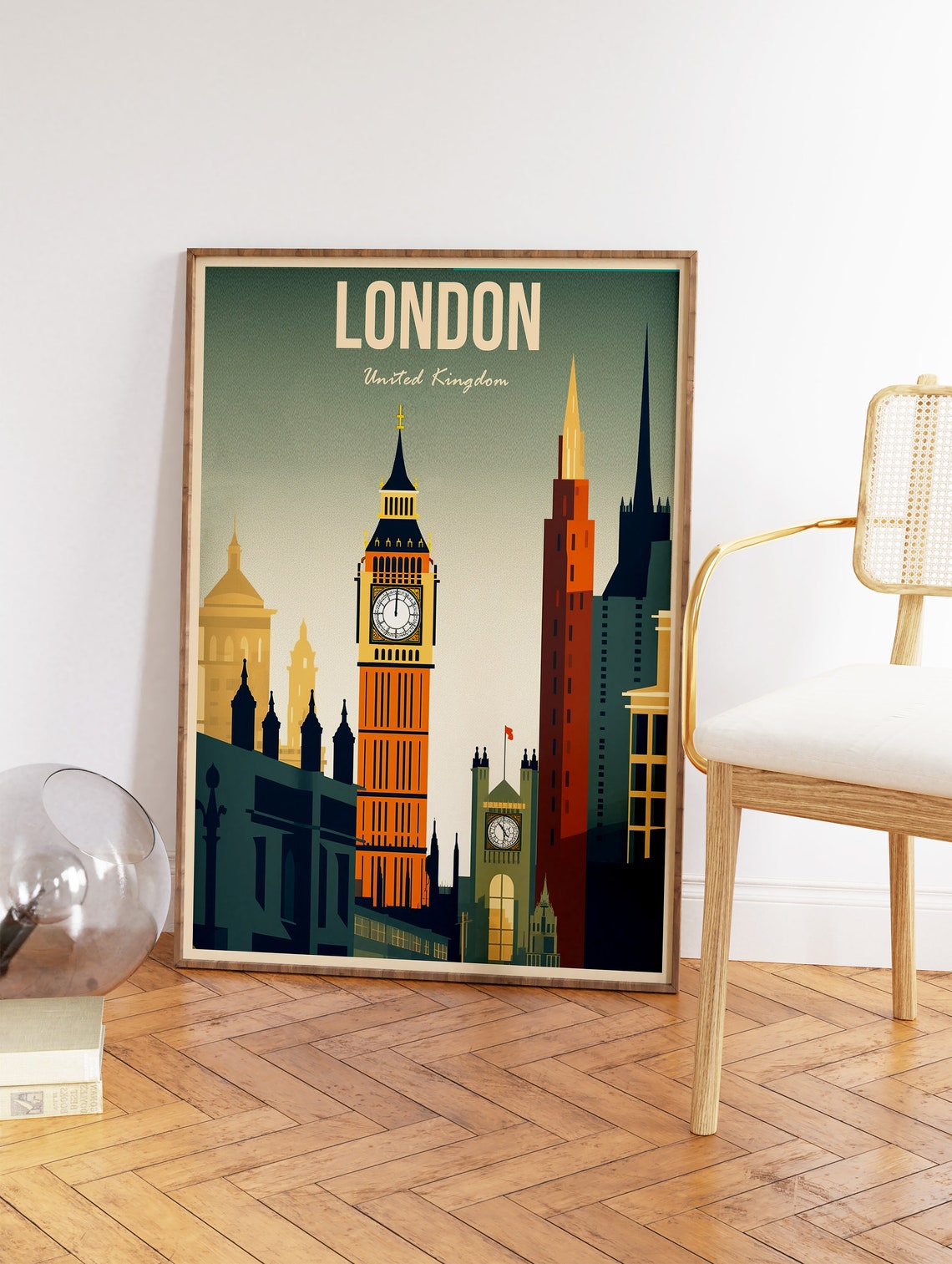 London Travel Print London Travel Poster England Travel Wall Art Colourful Travel Art Vintage Travel Travel Gift A1a2a3a4 - Image 2