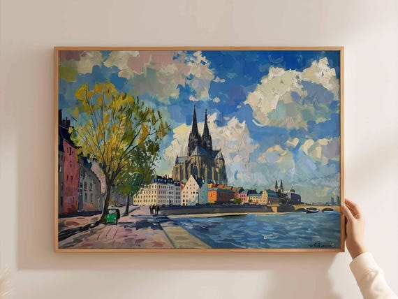 Cologne Cathedral Print Germany Travel Poster European Cityscape Wall Art