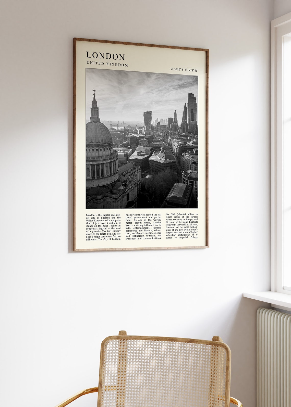 London Travel Print London Travel Poster United Kingdom Print Europe Travel Art Travel Decor Black And White Photographic Print - Image 3
