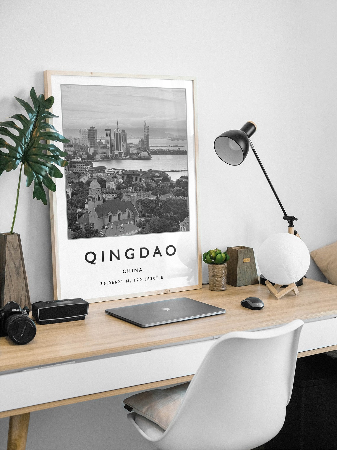 Qingdao Travel Print Qingdao Travel Poster China Travel Print Chinese Travel Art Travel Decor Black And White Photographic Art Fashion - Image 2