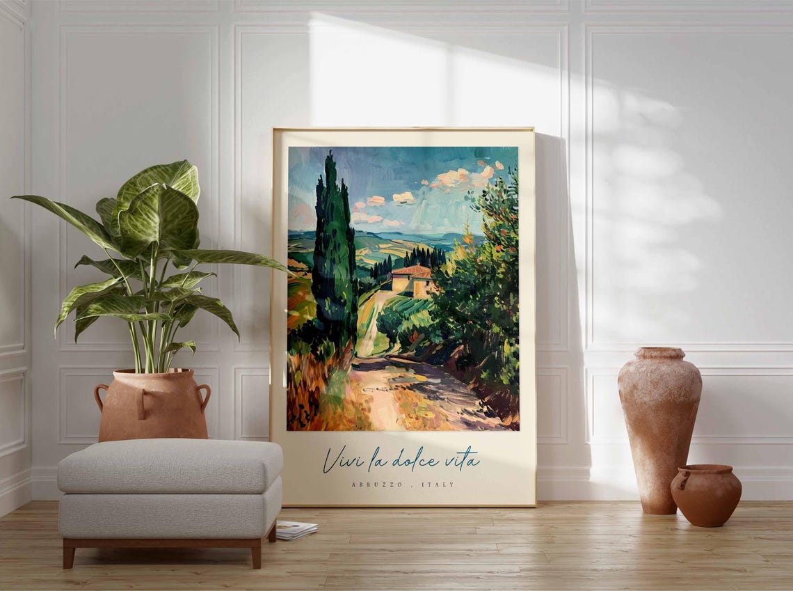 Abruzzo Poster Italian Travel Print Abruzzo Travel Art Abruzzo Wall Art Italy Art Italy Travel Decor Italian Travel Gift - Image 3