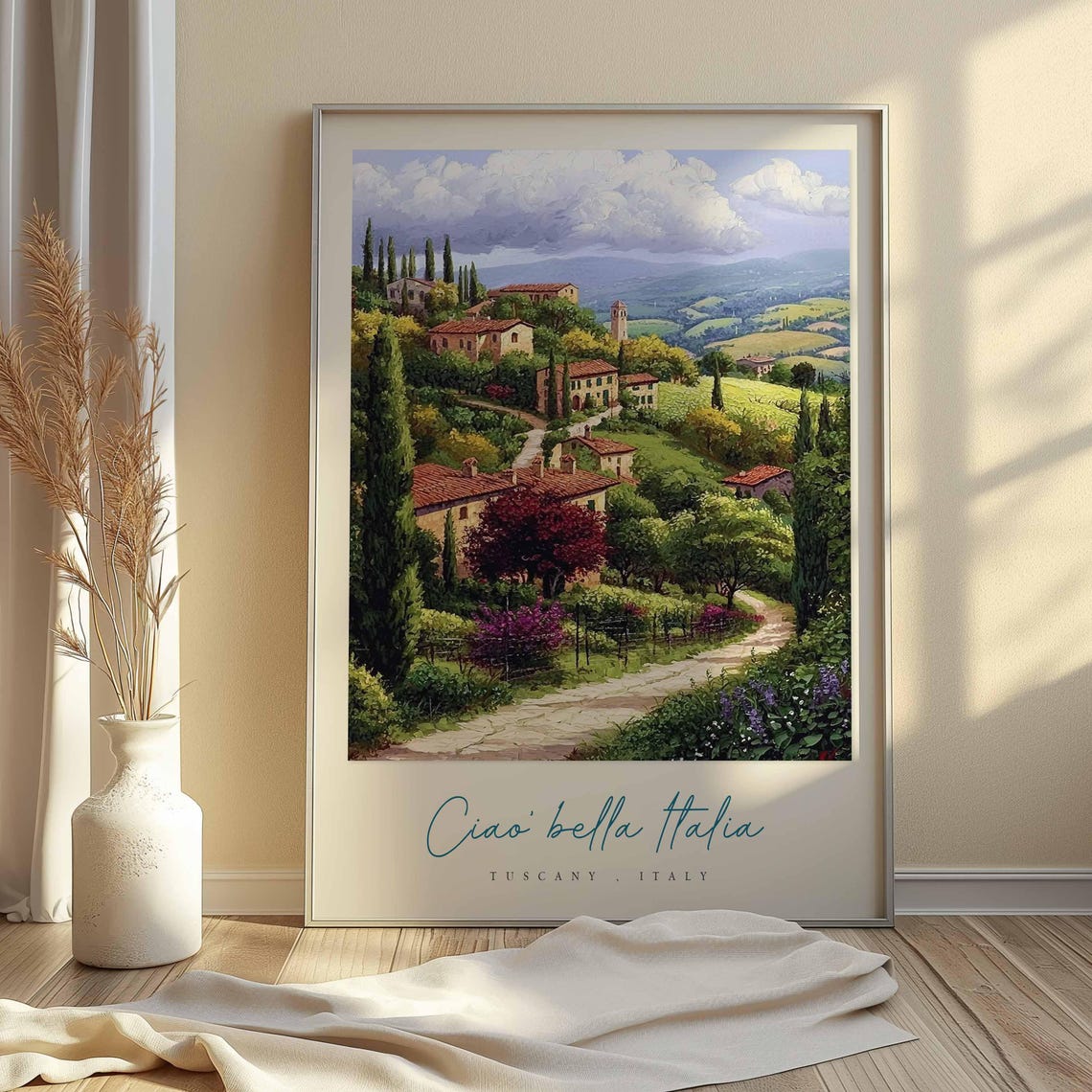 Tuscany Poster Italian Travel Print Tuscany Travel Art Tuscany Wall Art Italy Art Italy Travel Decor Italian Travel Gift - Image 2