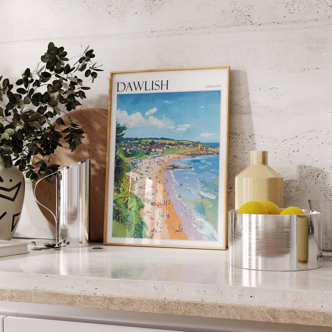 Dawlish Poster Devon Poster England Travel Poster Coastal Wall Art English Home Decor Seaside Town Poster Uk Travel Print Dawlish Art - Image 2
