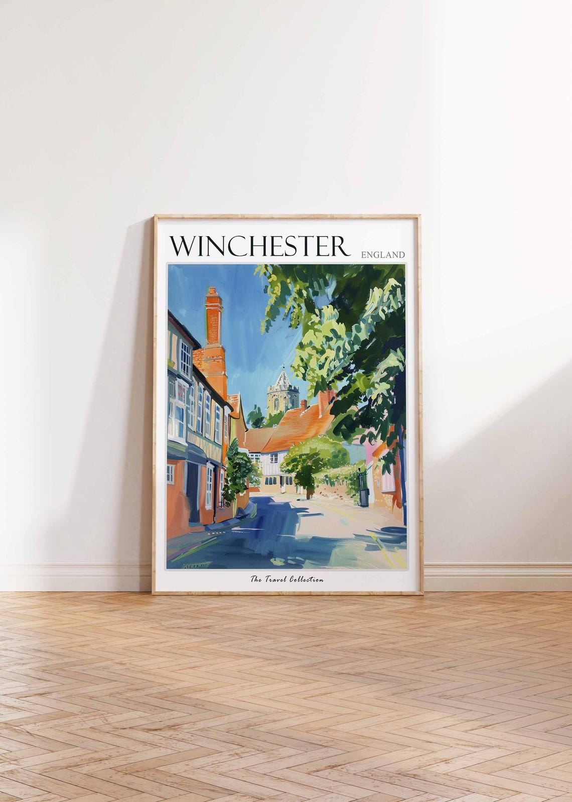 Winchester Poster England Travel Print British Decor United Kingdom Travel Poster City Print Winchester Gift Winchester Travel Poster - Image 2