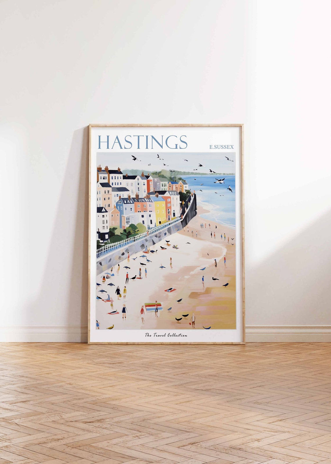 Hastings Poster Hastings Travel Print East Sussex Travel Poster British Decor Tropical Decor Hastings Gift Hastings Travel Poster - Image 2