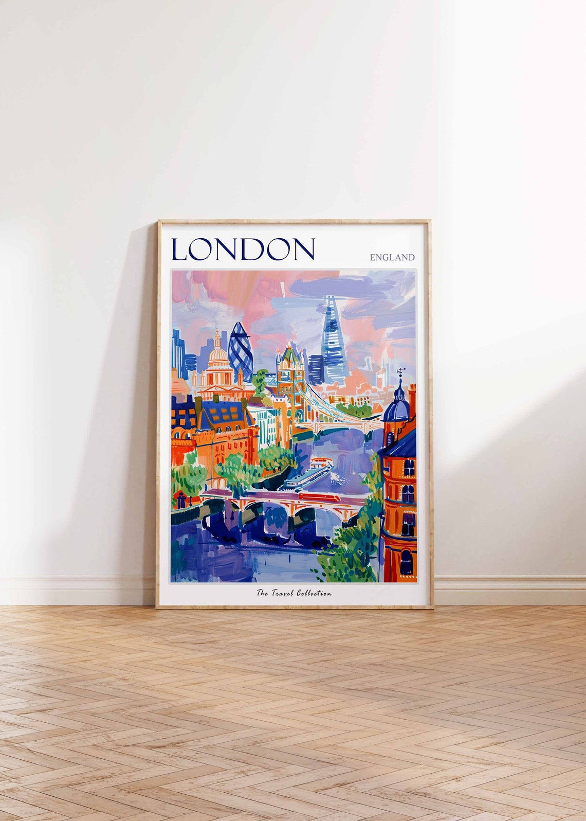 London Poster London Travel Print Tropical Decor City Wall Art British Decor England Travel Print London Gift London Travel Poster - Image 2