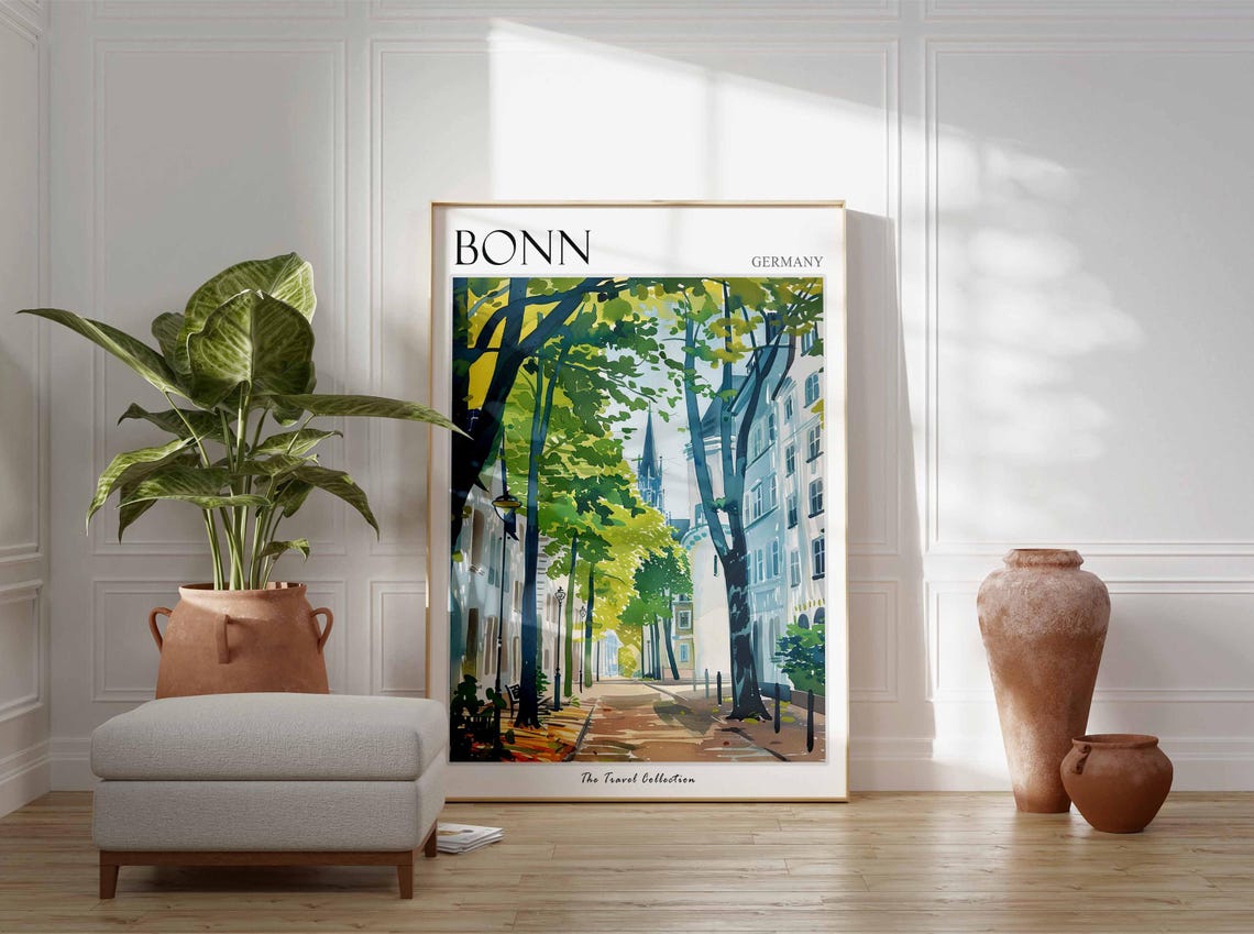 Bonn Poster Germany Travel Print German Decor Europe Travel Poster European Wall Art City Print Bonn Gift Bonn Travel Poster - Image 3