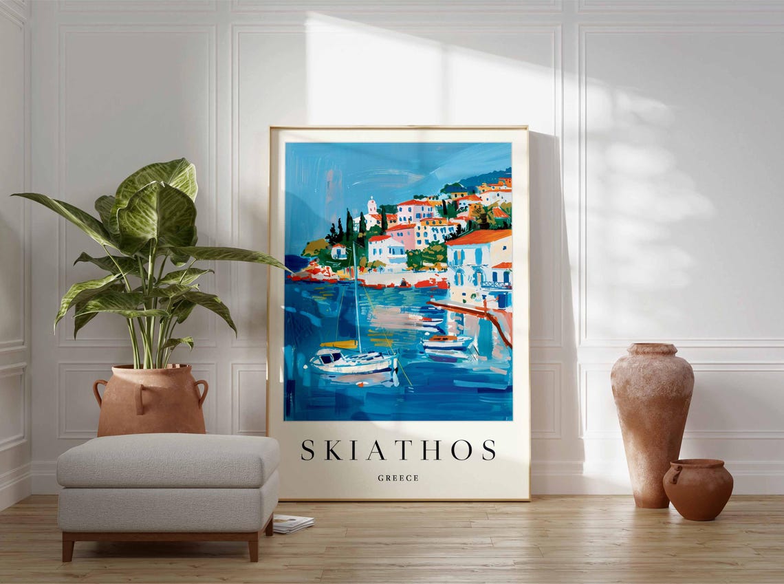 Sorrento Italy Lush Garden Path with Palms Above the Bay View Poster - Image 4