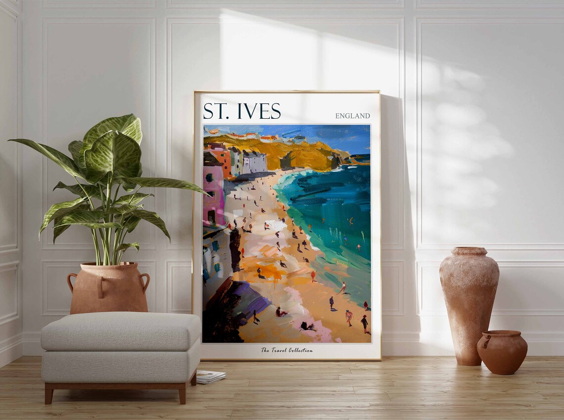 St Ives Travel Poster, Cornish Coastal Decor - Image 2