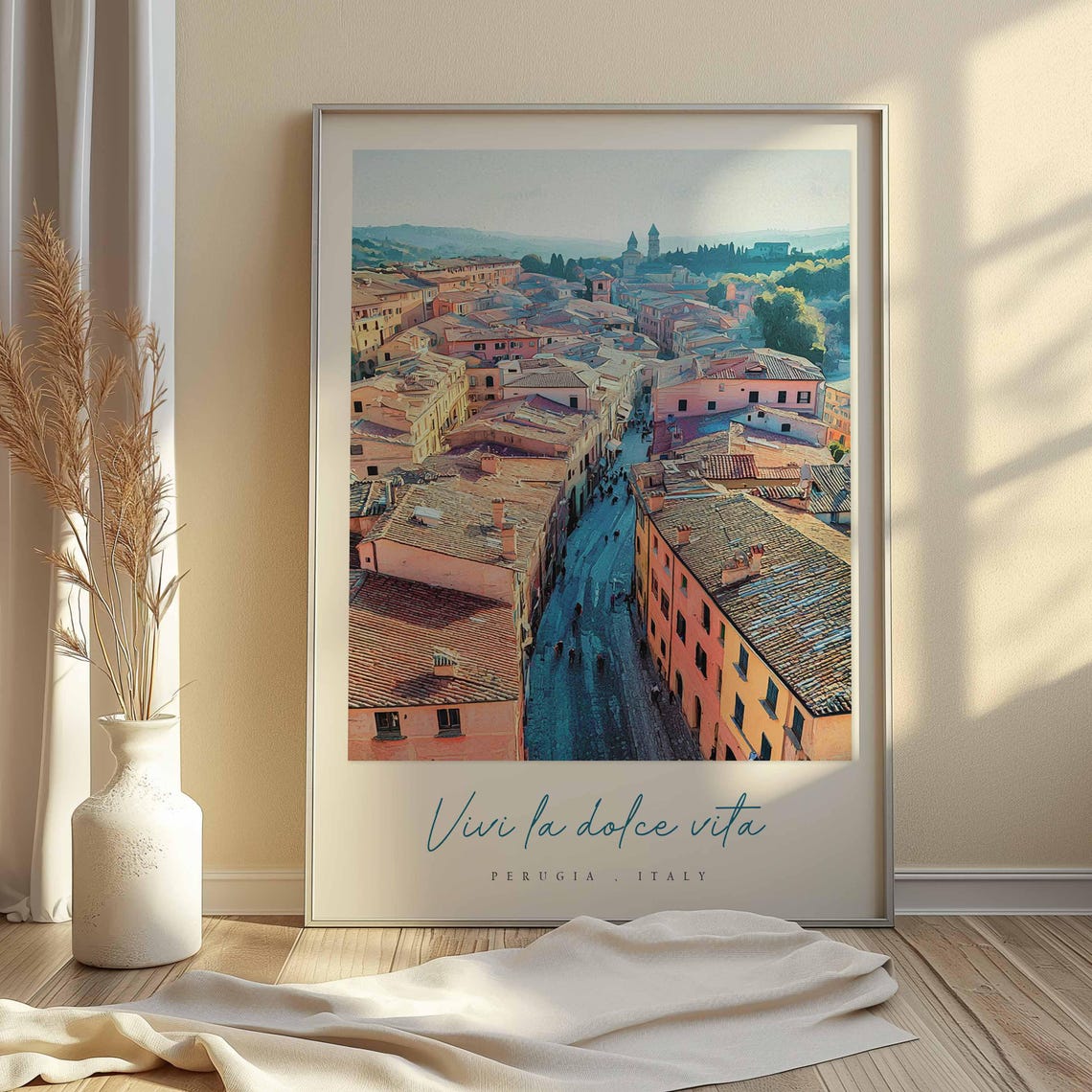 Perugia Poster Italian Travel Print Perugia Travel Art Perugia Wall Art Italy Art Italy Travel Decor Italian Travel Gift - Image 2