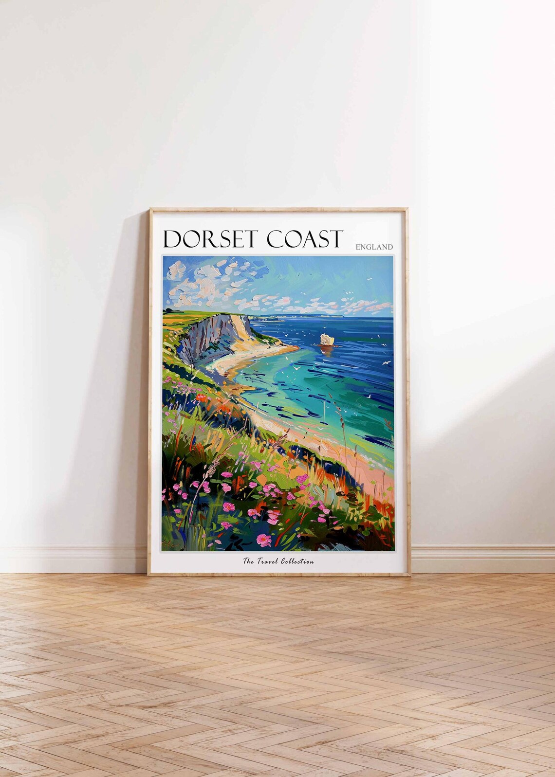 Dorset Coast Travel Poster, England Coastal Art - Image 2