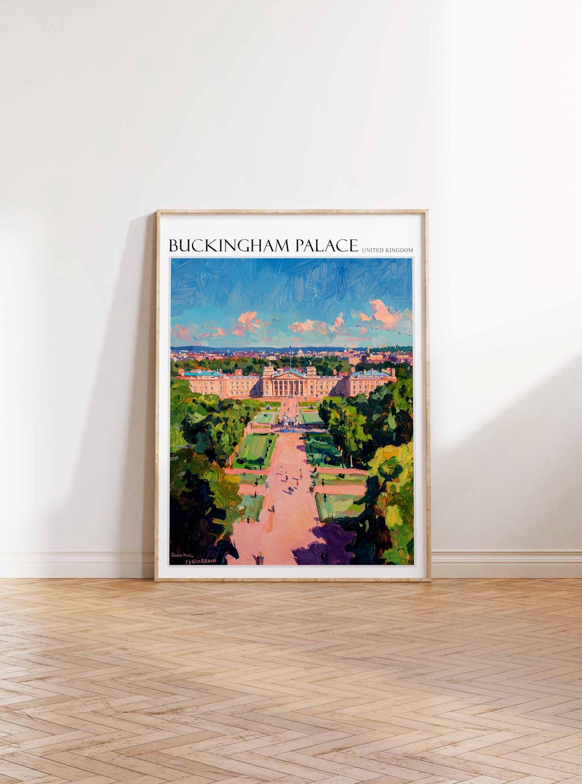 Buckingham Palace Poster England Travel Print British Decor United Kingdom Travel Poster City Print Buckingham Palace Travel Poster - Image 3