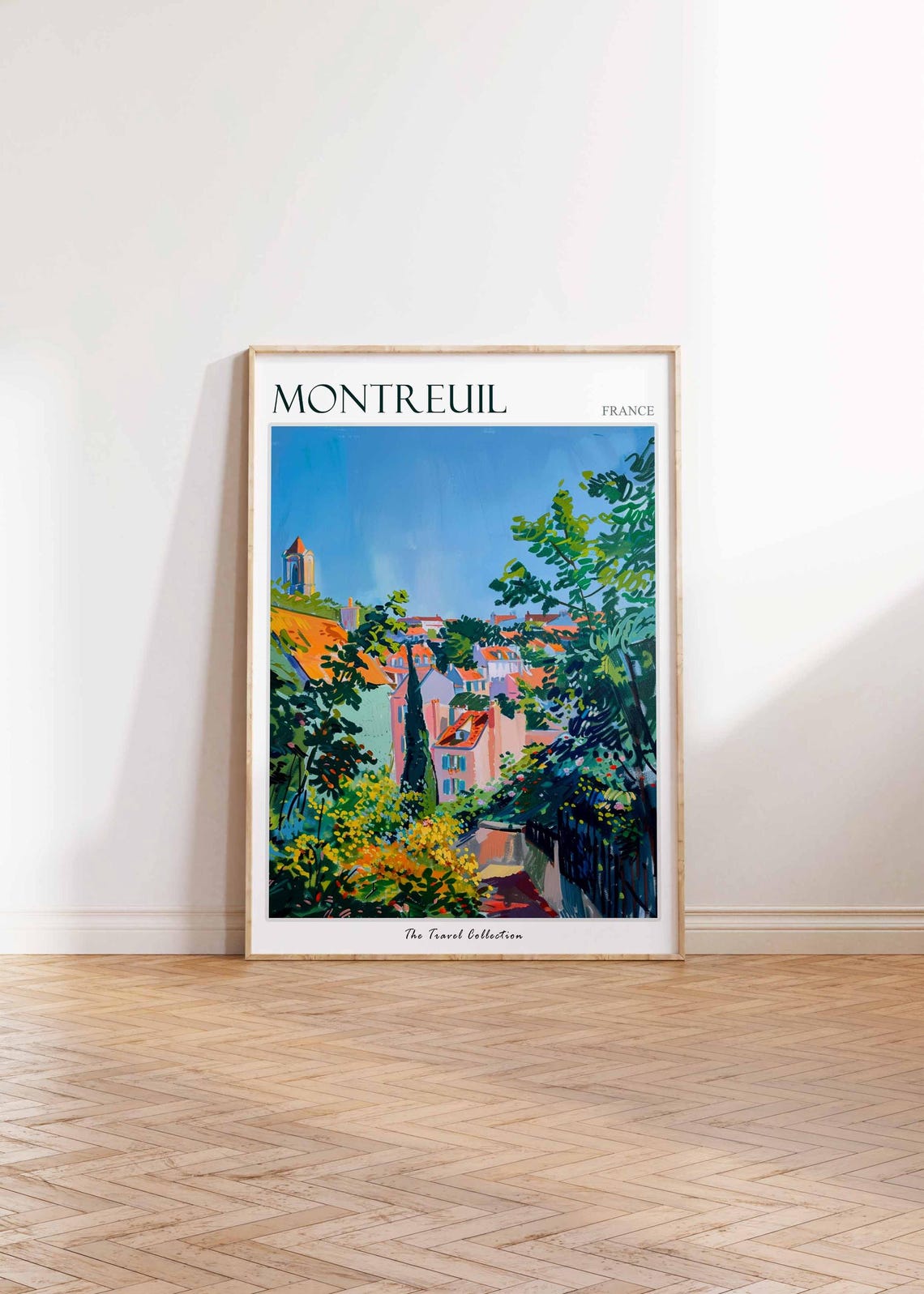Montreuil Poster France Travel Print French Decor Europe Travel Poster European Wall Art Botanical Print Montreuil Travel Poster - Image 2