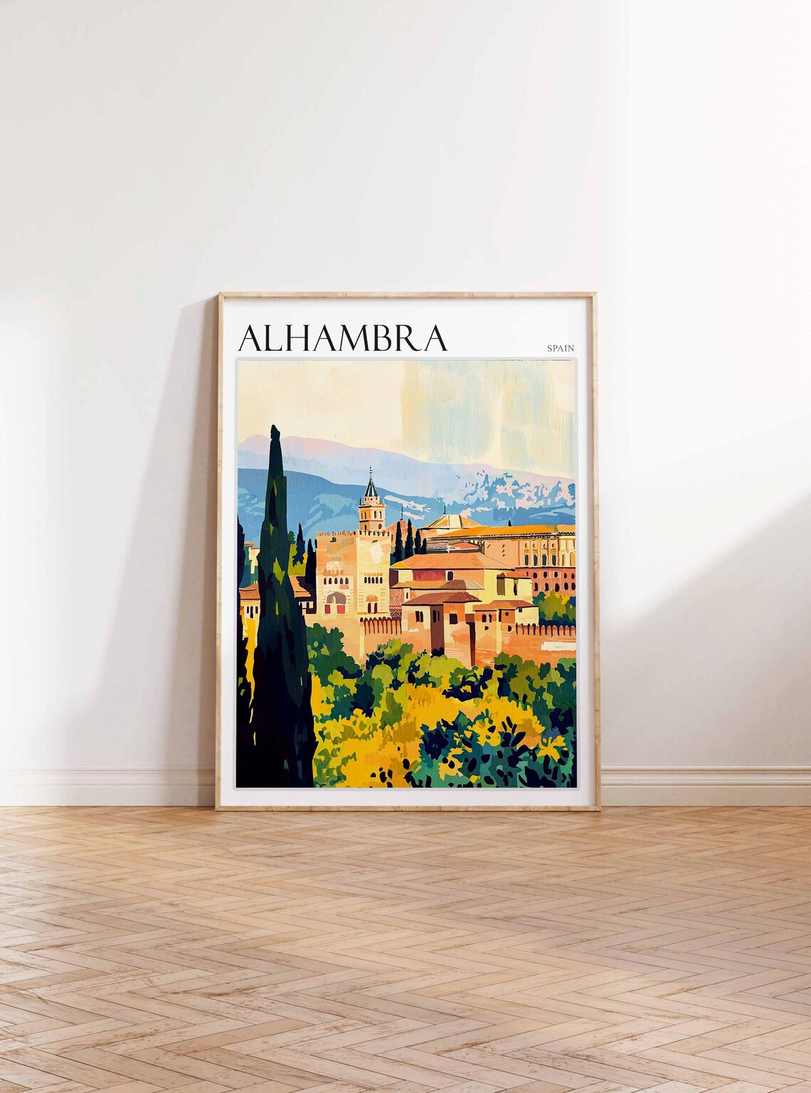 Alhambra Poster Spain Travel Print Spanish Decor Europe Travel Poster European Wall Art Alhambra Gift Alhambra Travel Poster - Image 3