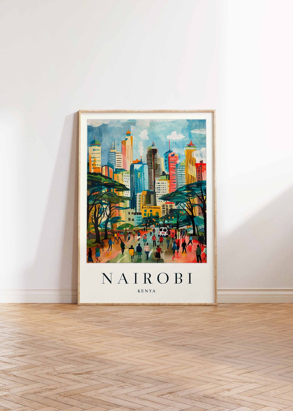 Nairobi Poster Nairobi Travel Print Kenya Wall Art Nairobi Travel Print Tropical Decor City Print Nairobi Gift Nairobi Travel Poster - Image 2