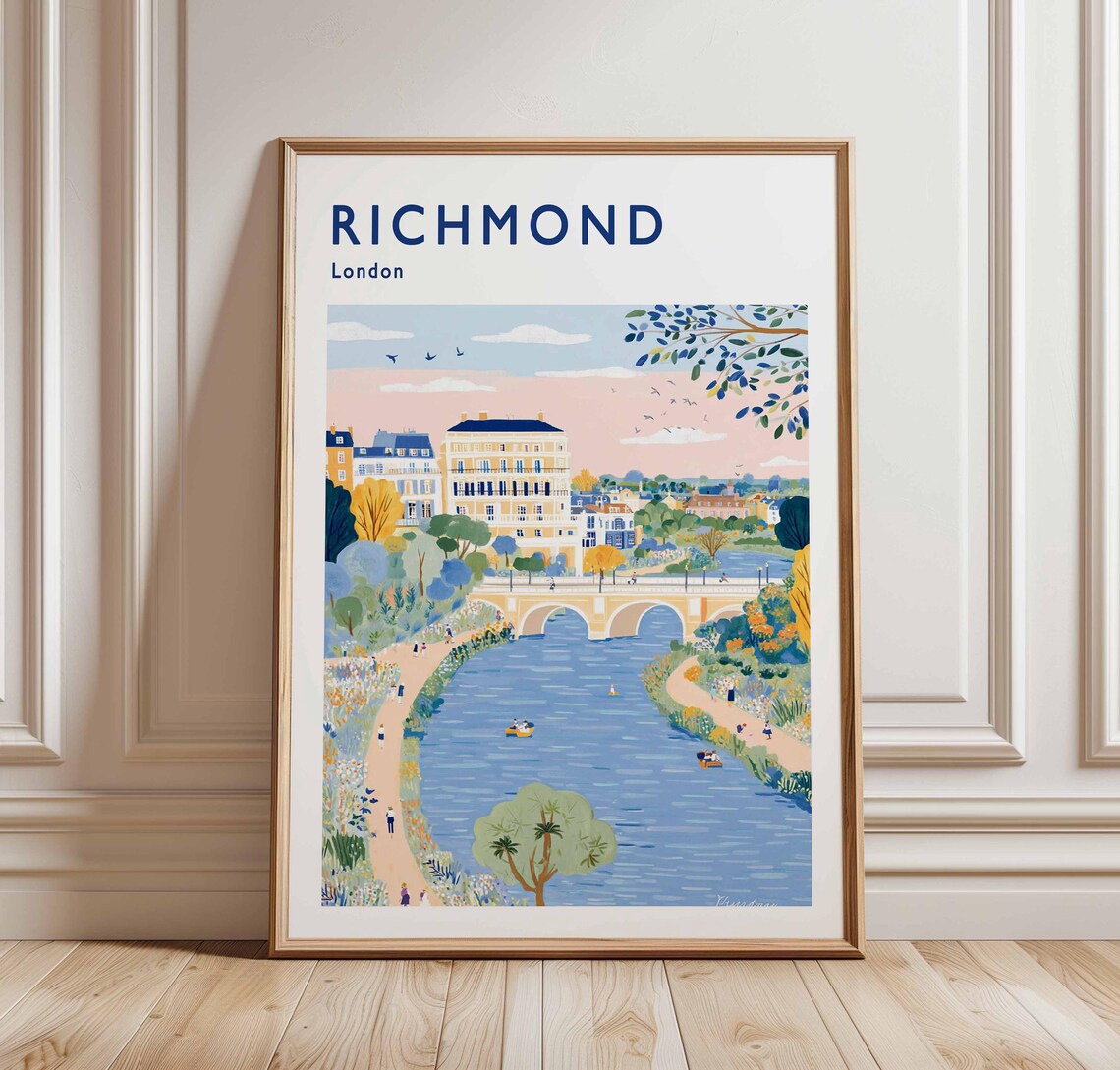 Richmond Park Poster London Travel Print British Nature Art