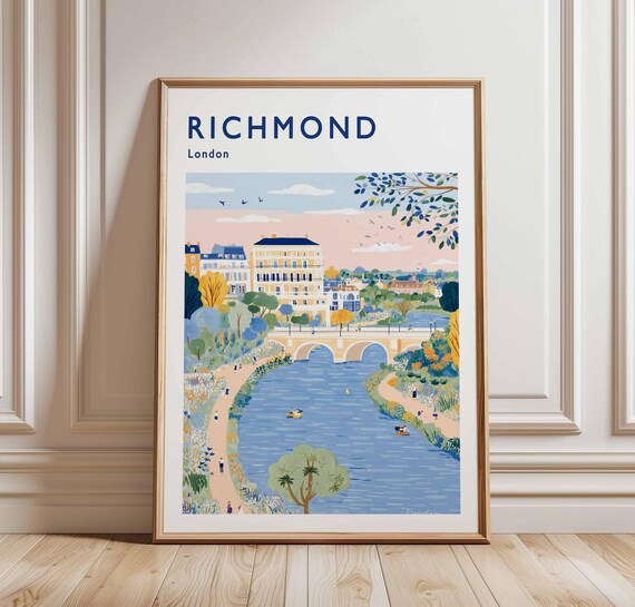 Richmond Park Poster London Travel Print British Nature Art