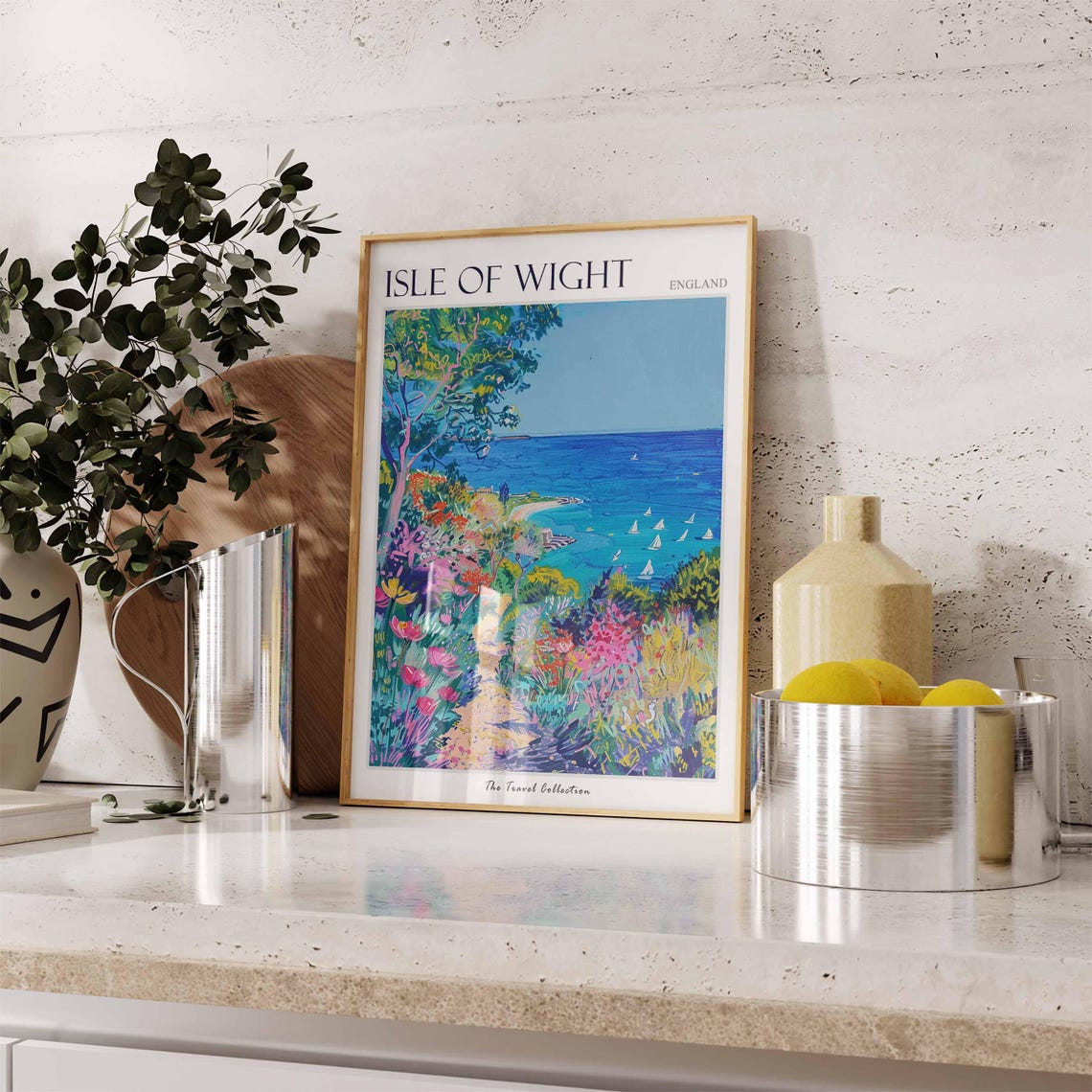 Isle Of Wight Poster Scotland Poster Isle Of Wight Travel Art Isle Of Wight Uk England Travel Beach House Decor - Image 3