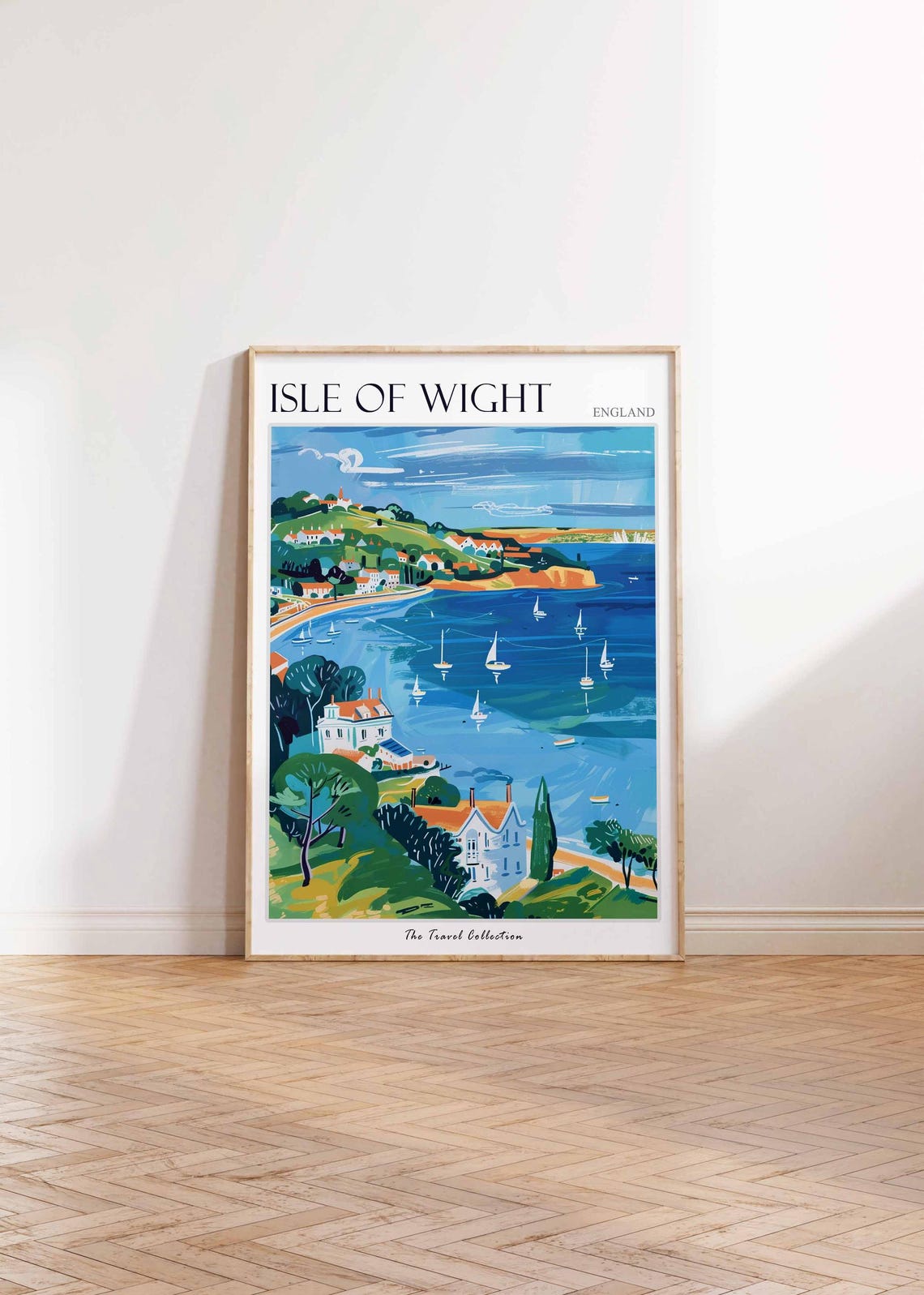 Isle Of Wight Poster Scotland Poster Isle Of Wight Travel Art Isle Of Wight Uk England Travel Beach House Decor - Image 2