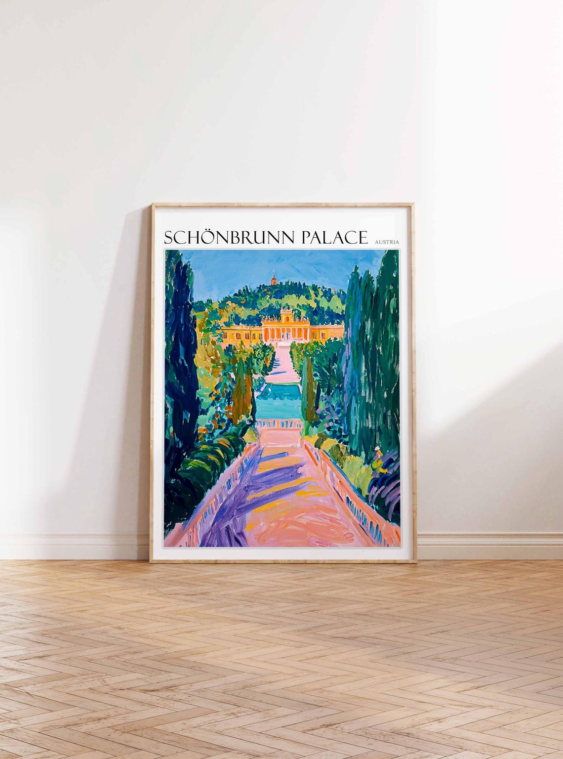 Schnbrunn Palace Poster Schnbrunn Palace Travel Print Austria Travel Print Europe Travel Poster European Wall Art - Image 2