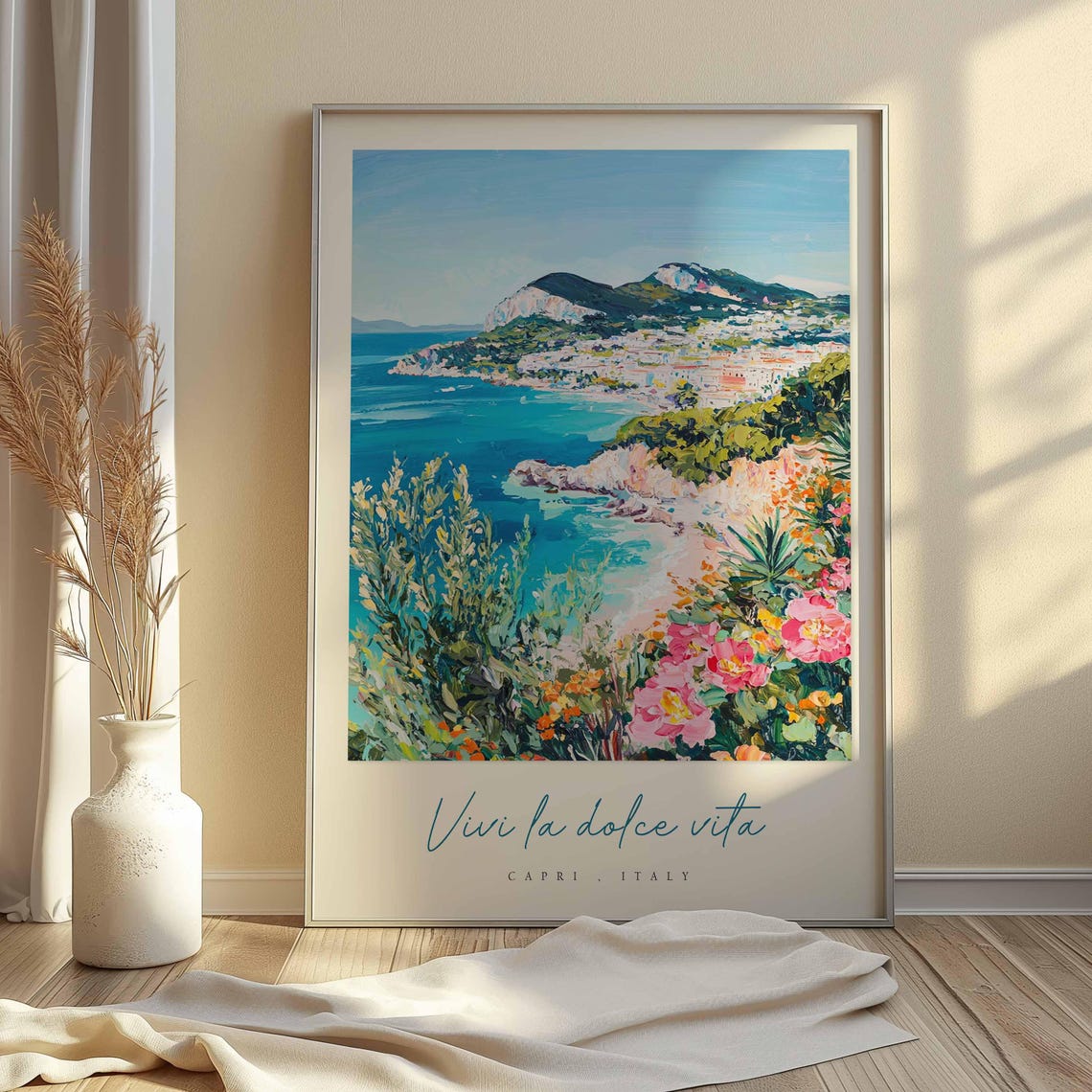 Capri Poster Capri Travel Print Capri Travel Art Capri Wall Art Italy Art Italy Travel Decor Italian Travel Gift - Image 2