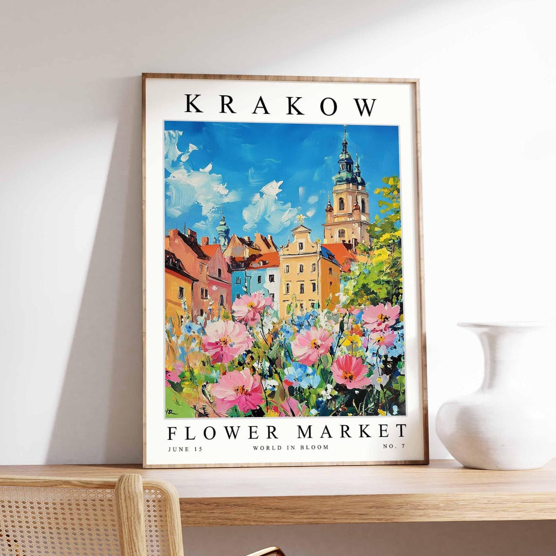 Krakow Flower Market June 15 World in Bloom No 7 Floral Art Poster