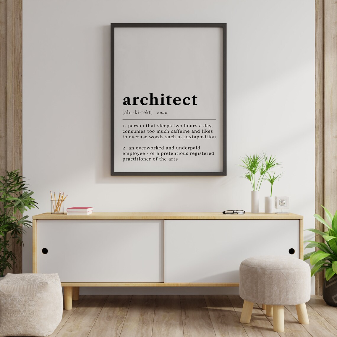 Definition Of An Architect Quote Poster Print - Image 2