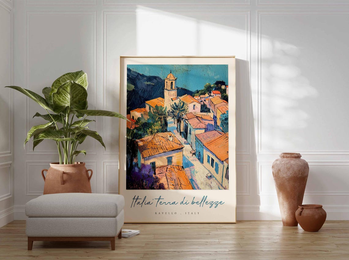 Ravello Poster Italian Travel Print Ravello Travel Art Ravello Wall Art Italy Art Italy Travel Decor Italian Travel Gift - Image 3