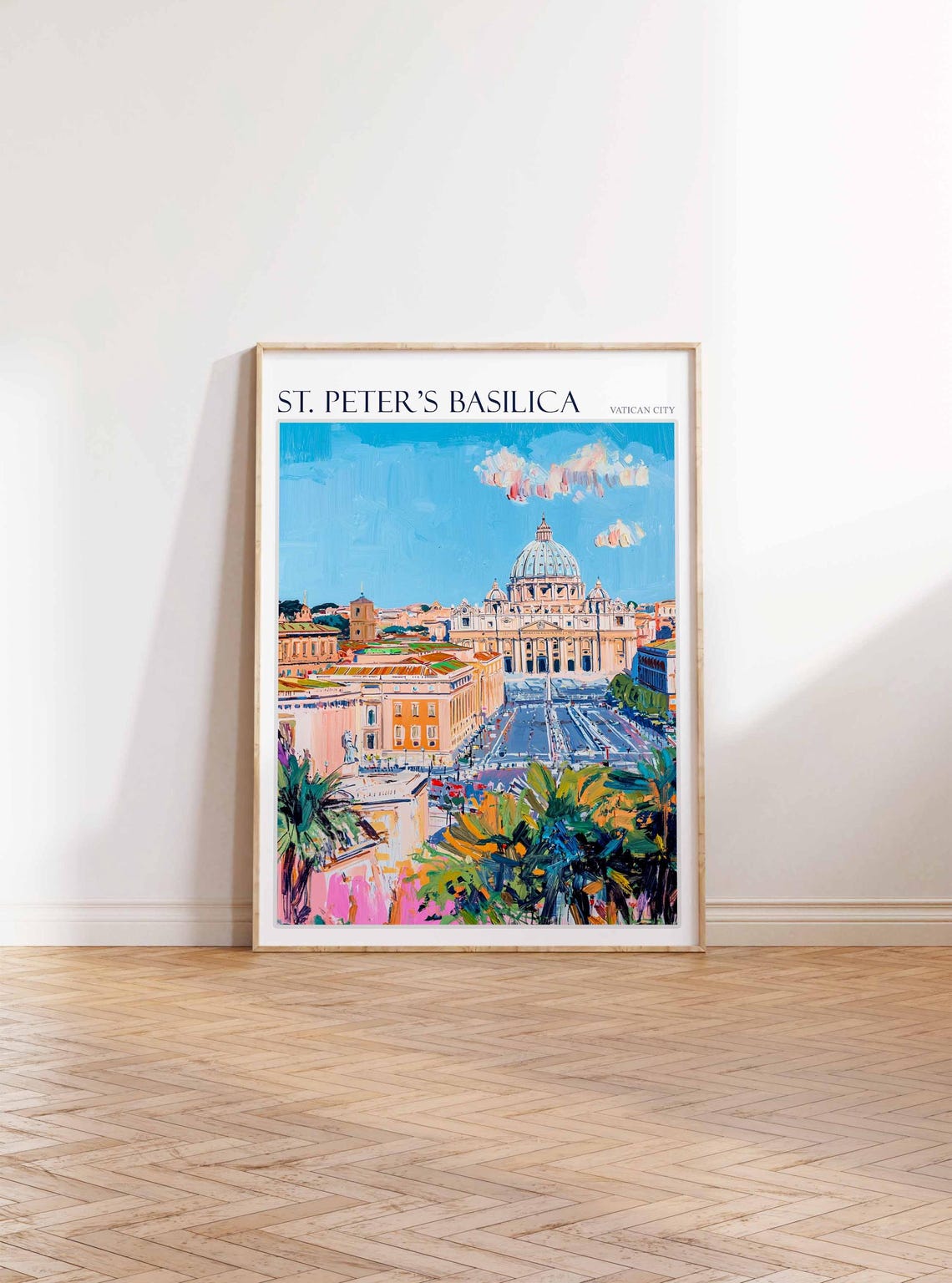 Stpeters Basilica Poster Stpeters Basilica Travel Print Italy Wall Art Italian Travel Print Italian Gift Vatican City Wall Art - Image 2