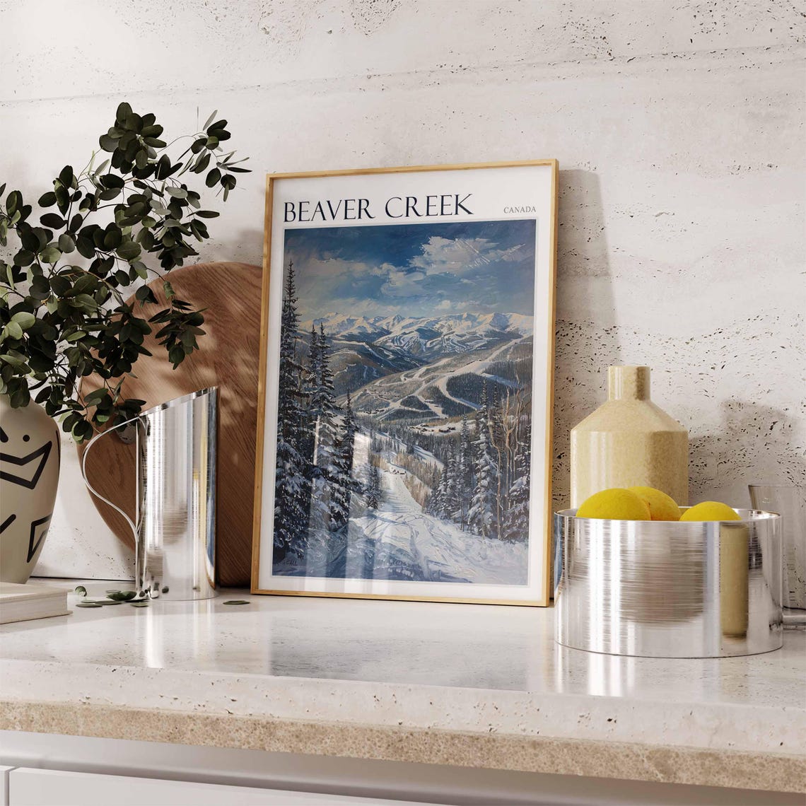 Skiing Travel Poster Skiing Art Beaver Creek Poster Beaver Creek Wall Art Colorado Poster Colorado Travel Print Beaver Creek Print - Image 2